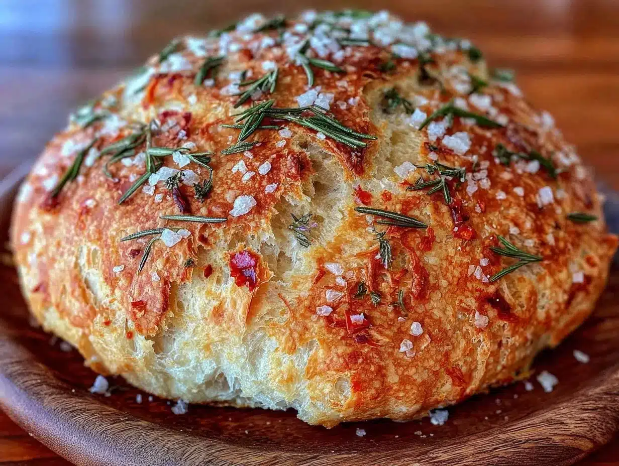 no-knead rosemary sea salt bread preparation steps