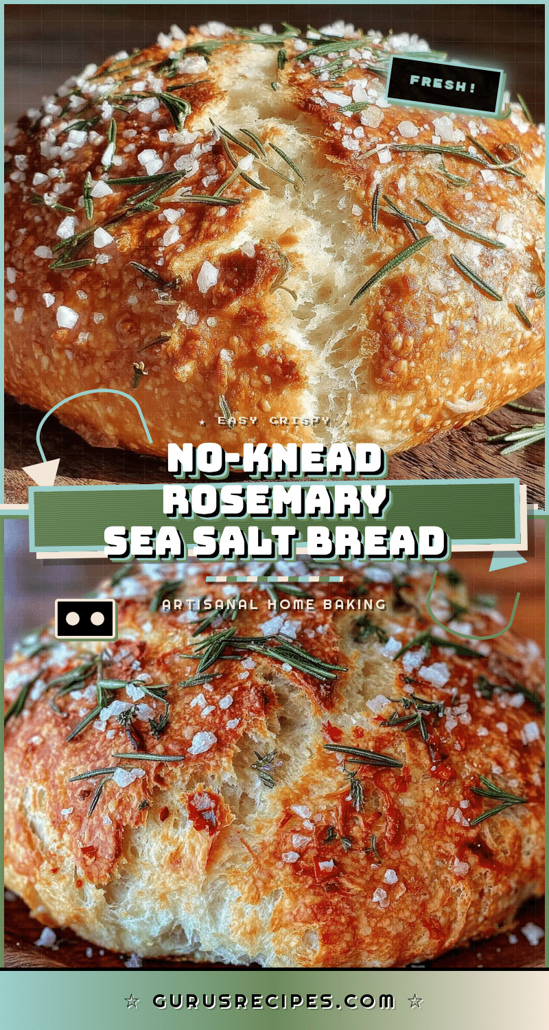 no-knead rosemary sea salt bread recipe