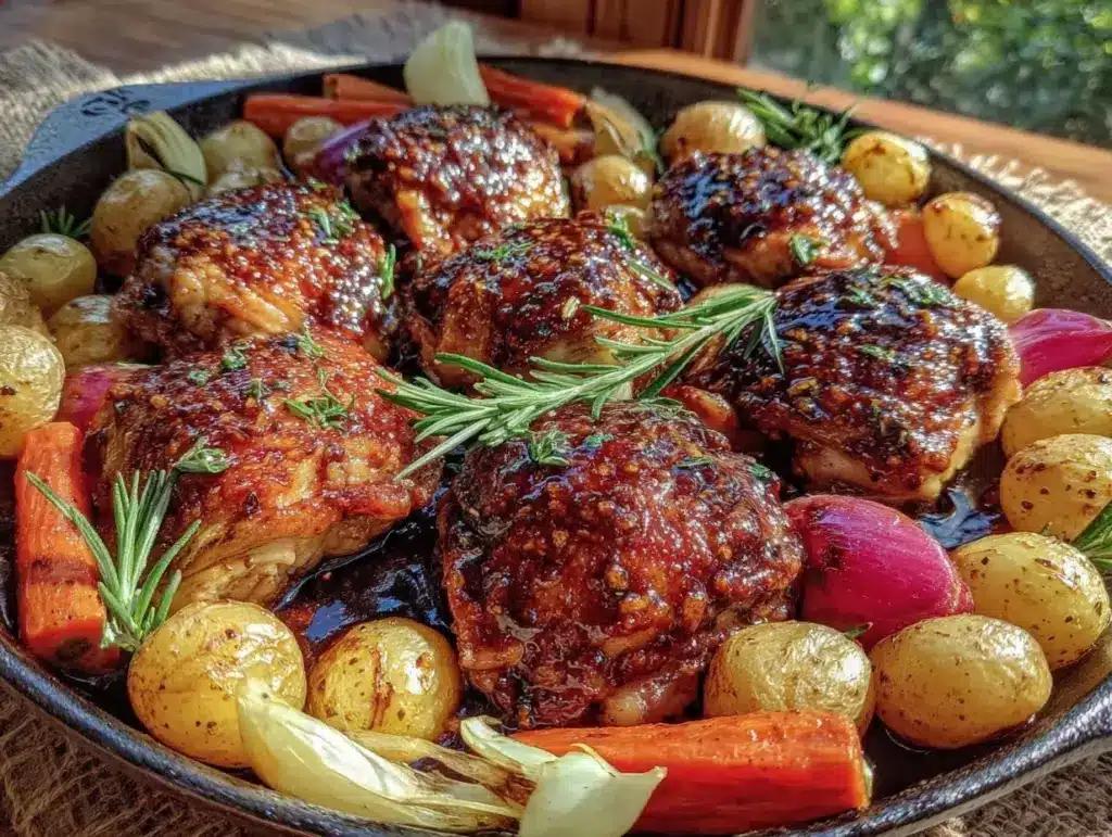 one-pan balsamic chicken - featured image