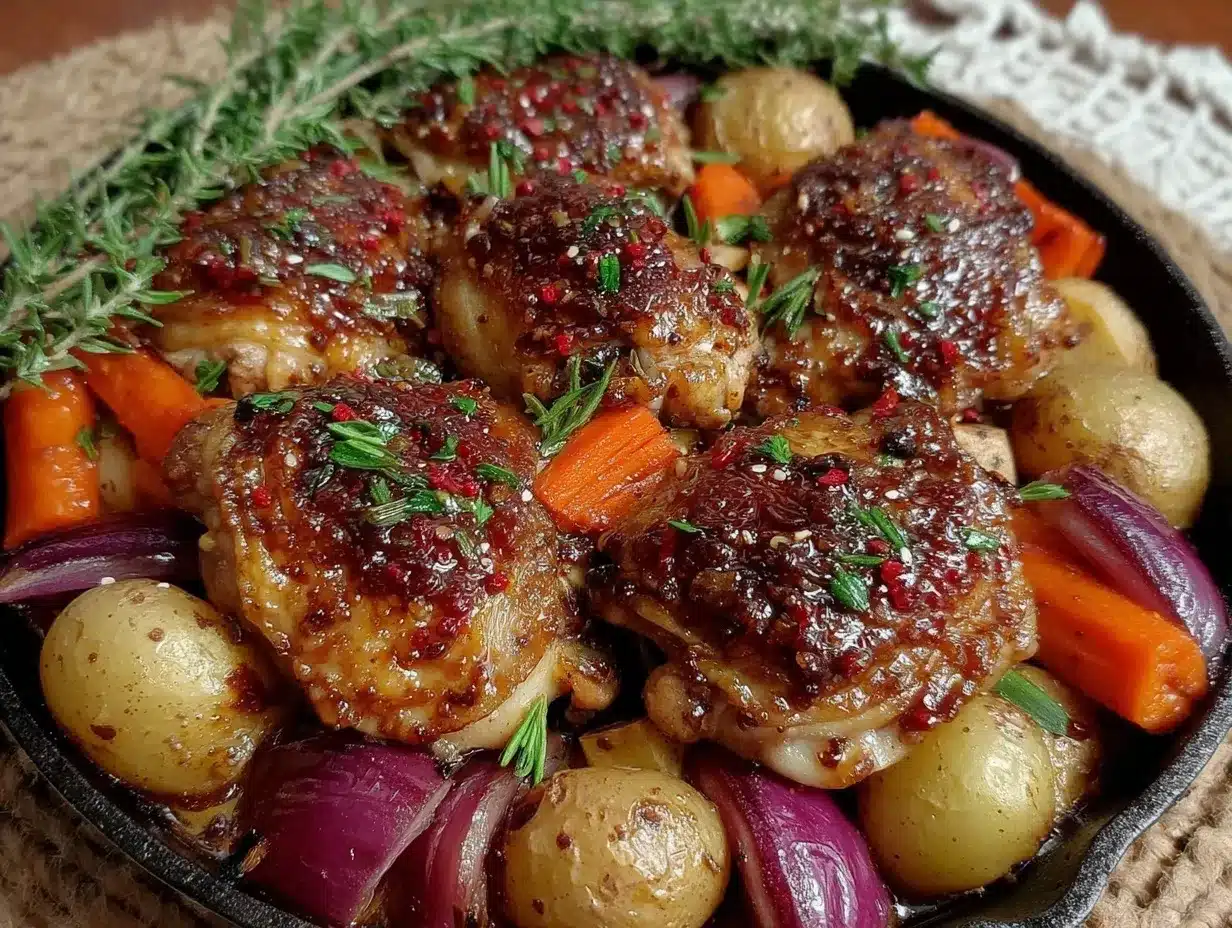 one-pan balsamic chicken preparation steps