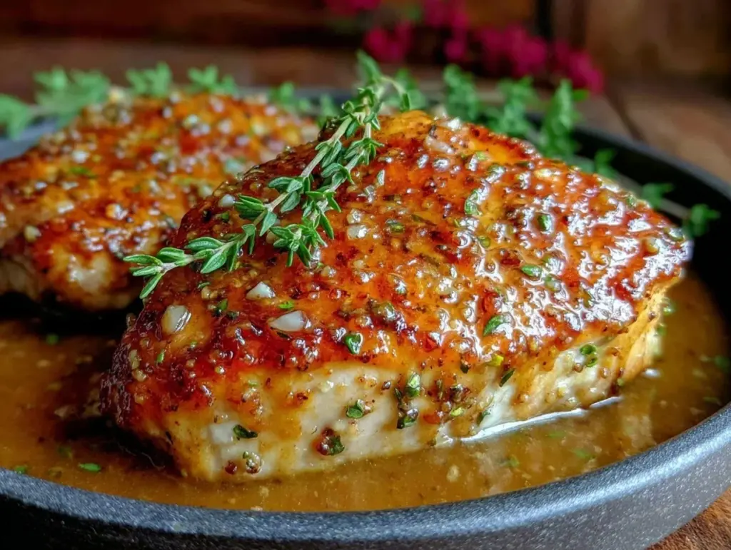 one-pan honey garlic chicken breast - featured image