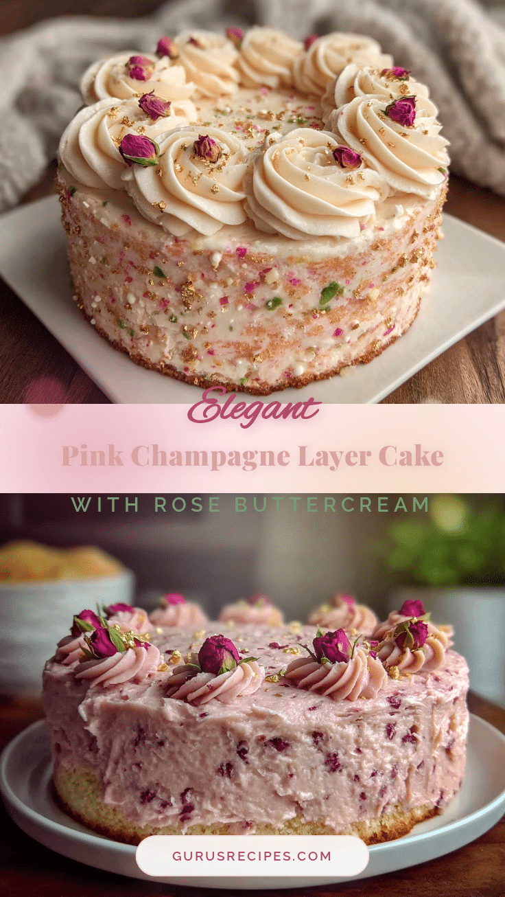 pink champagne layer cake recipe