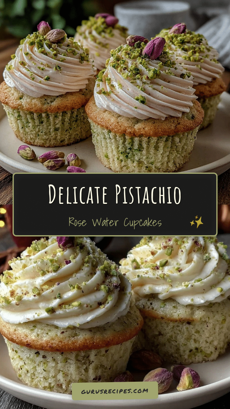 pistachio rose water cupcakes recipe