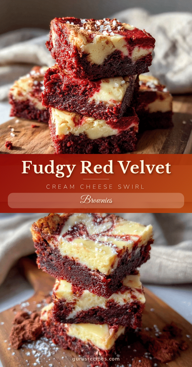 red velvet cream cheese swirl brownies recipe
