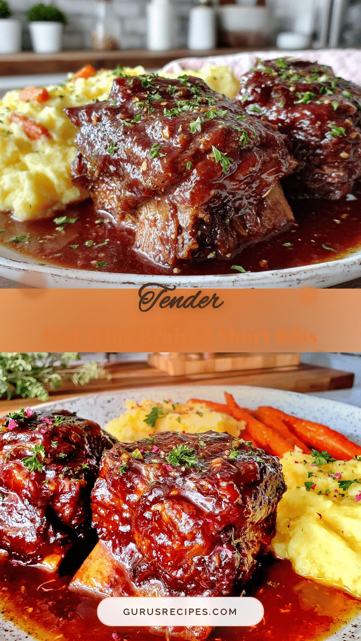 red wine braised short ribs recipe