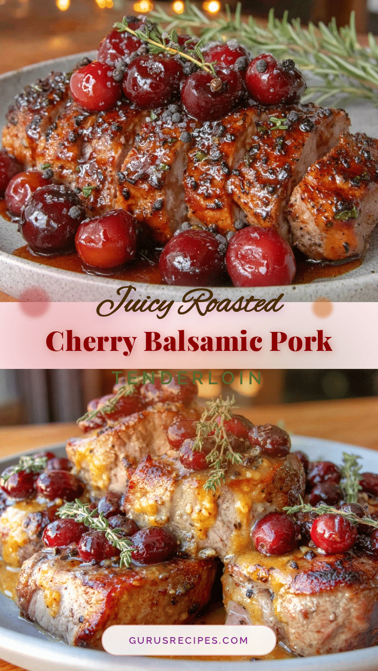roasted cherry balsamic pork tenderloin recipe