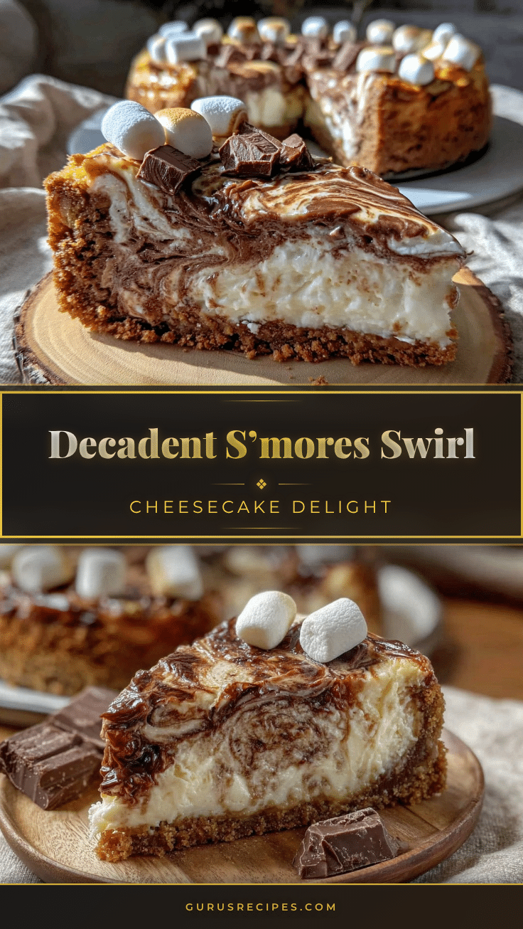 s’mores swirl cheesecake recipe