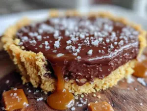 salted caramel chocolate tart - featured image
