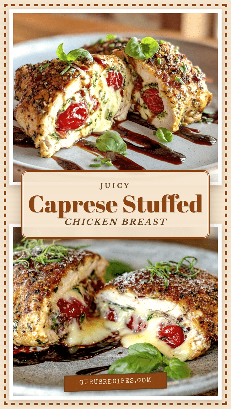 savory caprese stuffed chicken breast recipe