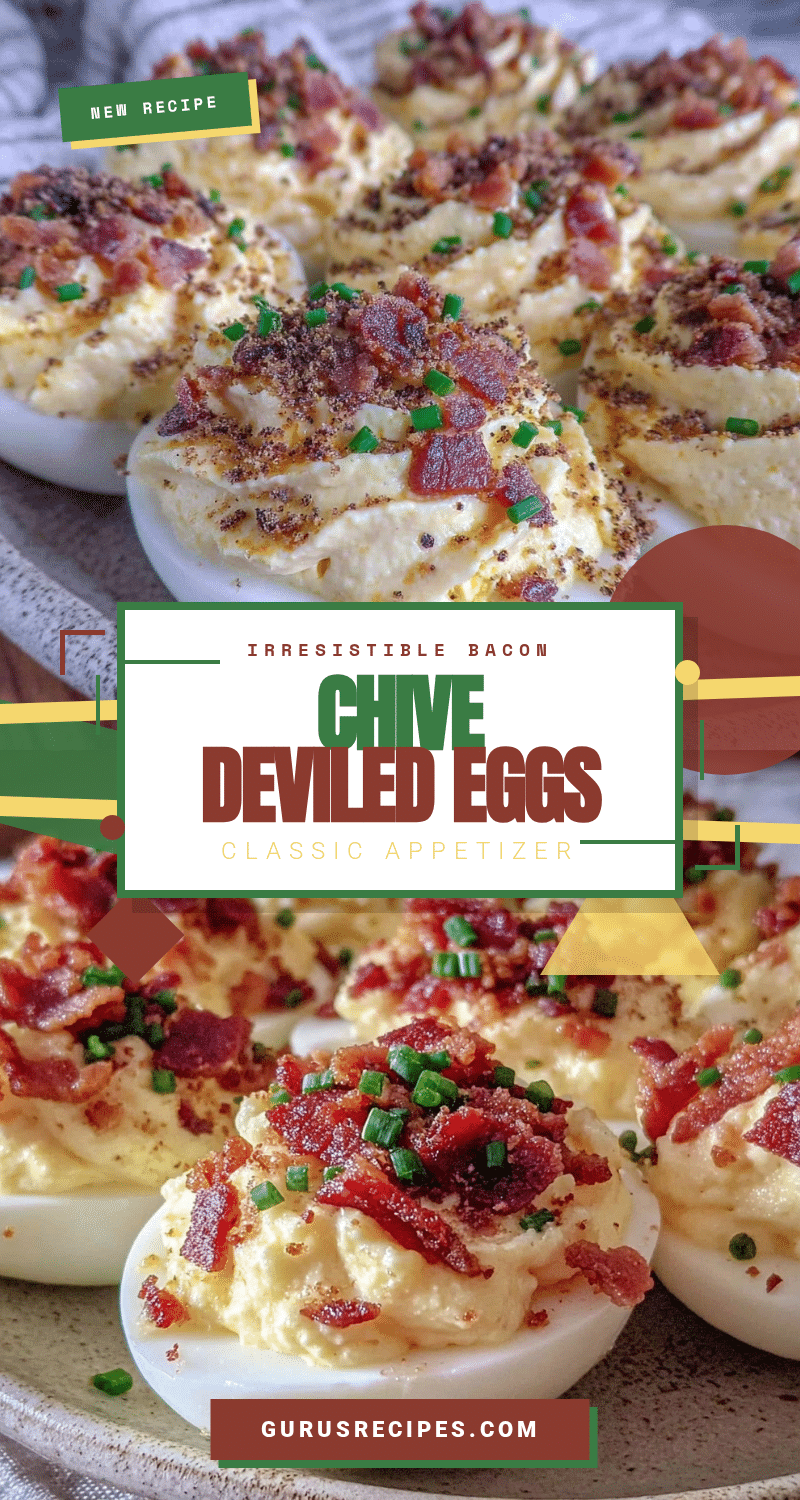 savory deviled eggs with bacon and chives recipe