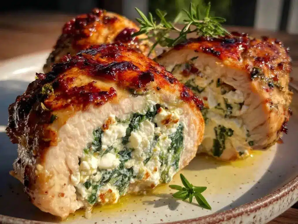 savory stuffed chicken breast - featured image