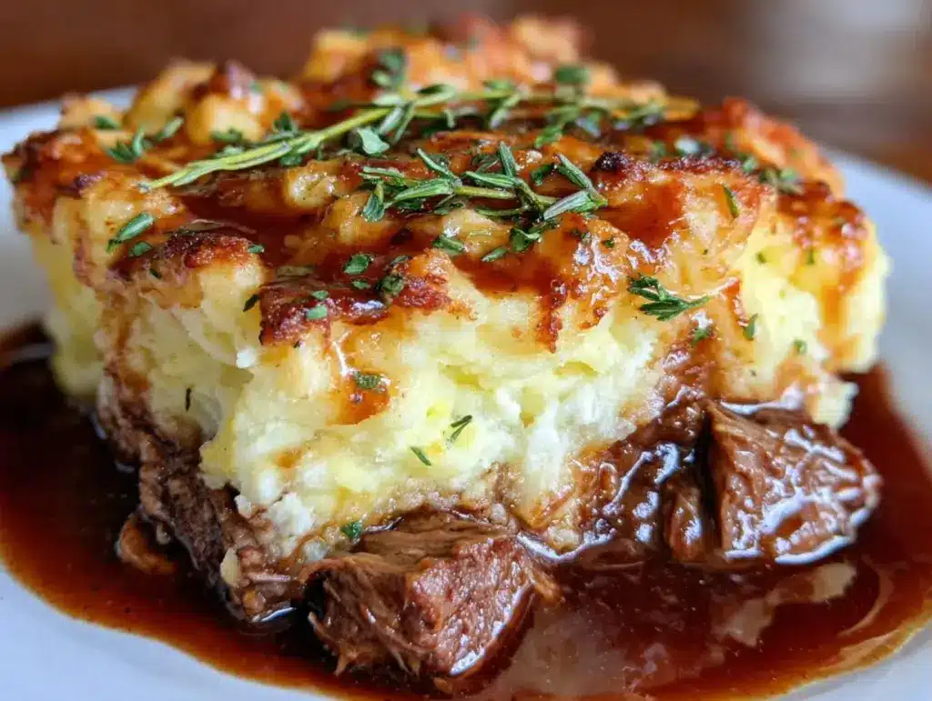 shepherds pie with lamb and guinness gravy - featured image