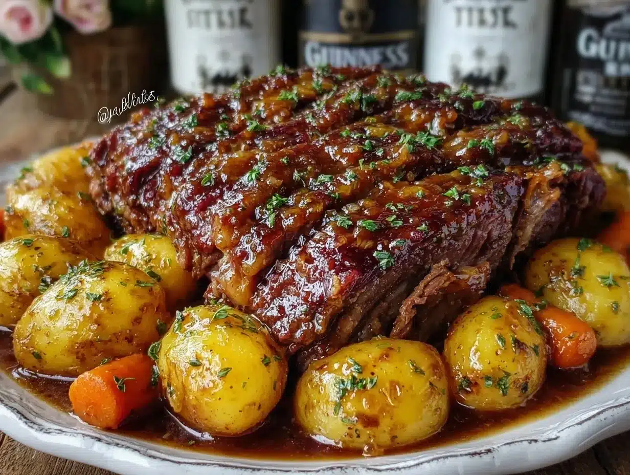 slow cooker guinness braised corned beef preparation steps