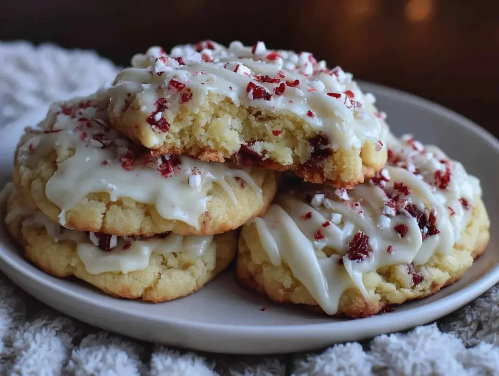 soft pink velvet cream cheese cookies - featured image