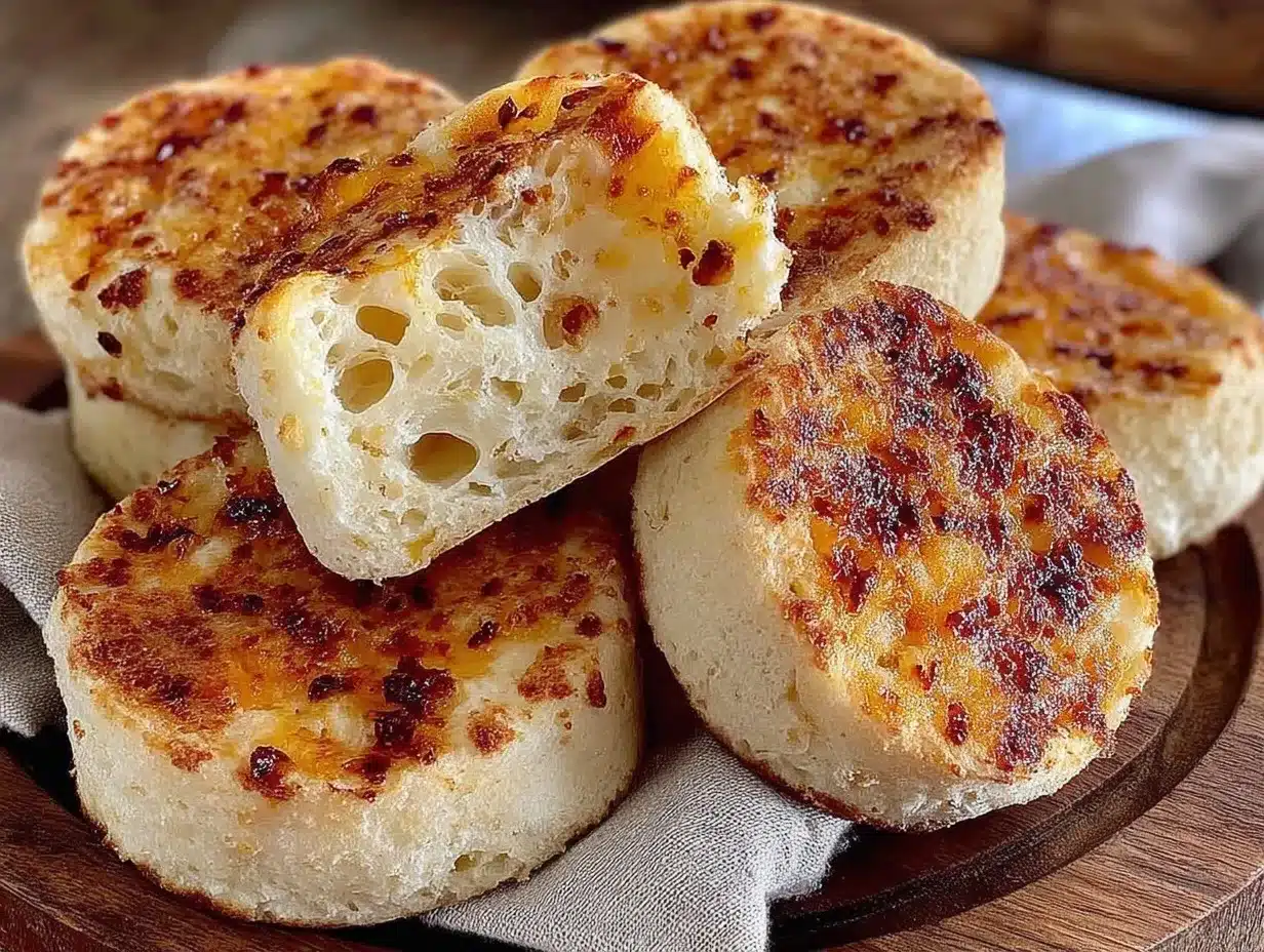 sourdough discard english muffins preparation steps