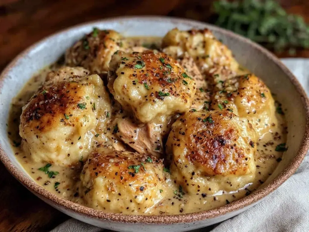 southern style chicken and dumplings - featured image