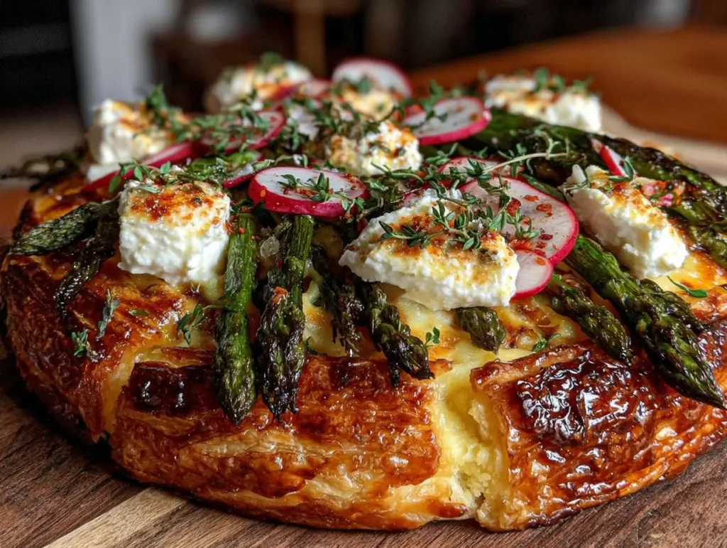 spring vegetable tart - featured image