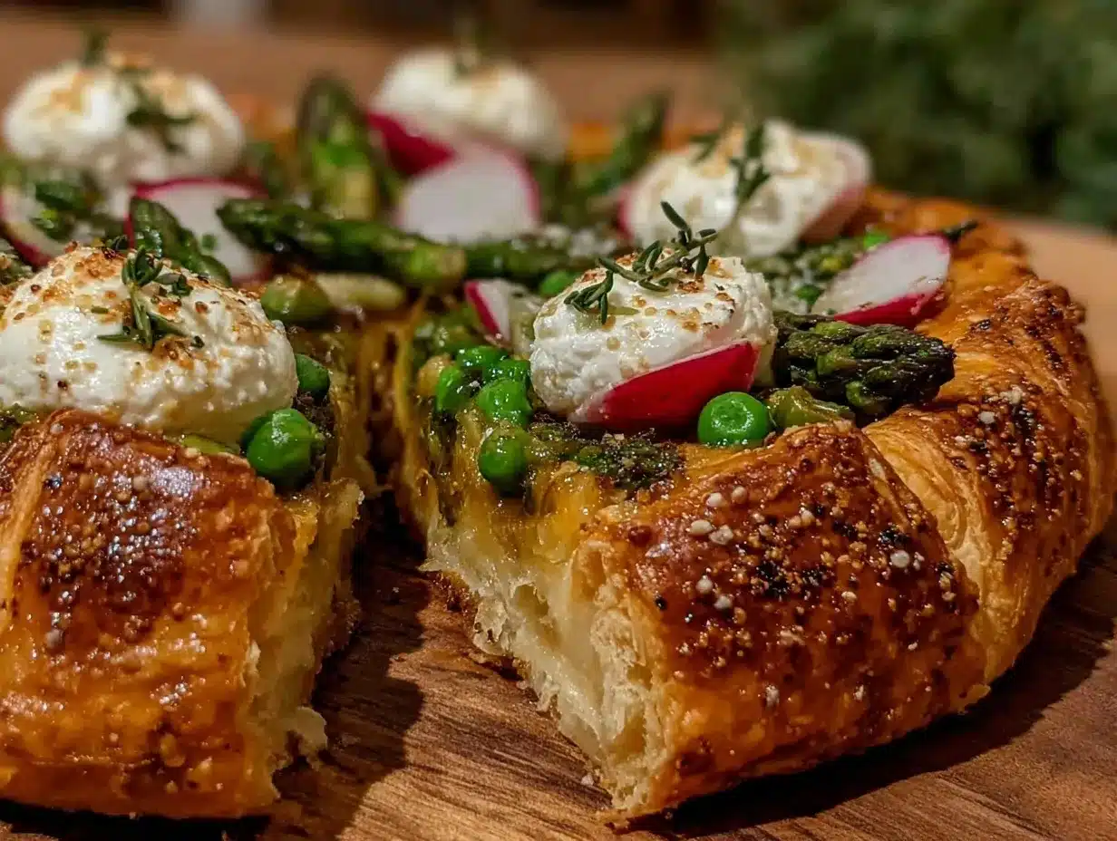 spring vegetable tart preparation steps