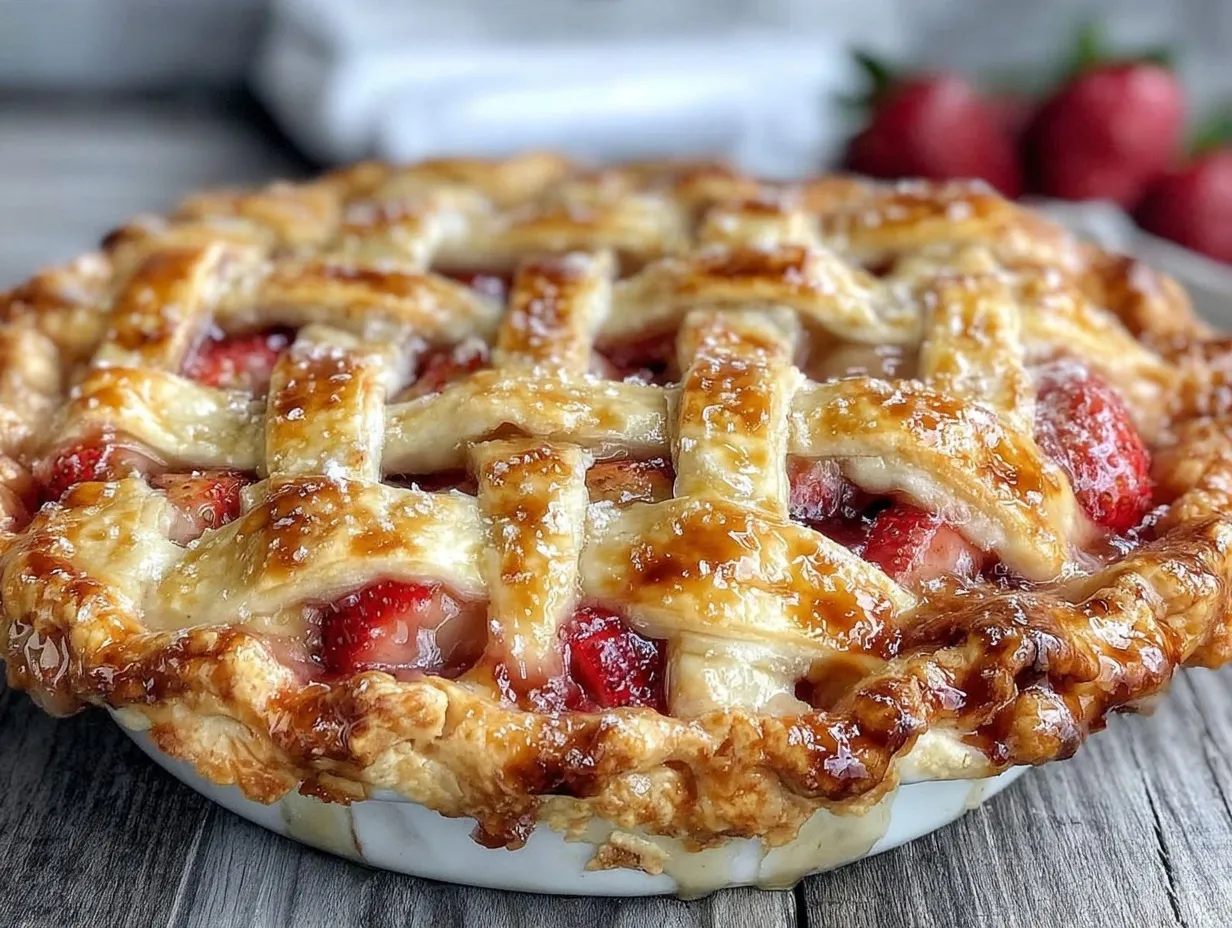 strawberry rhubarb pie preparation steps