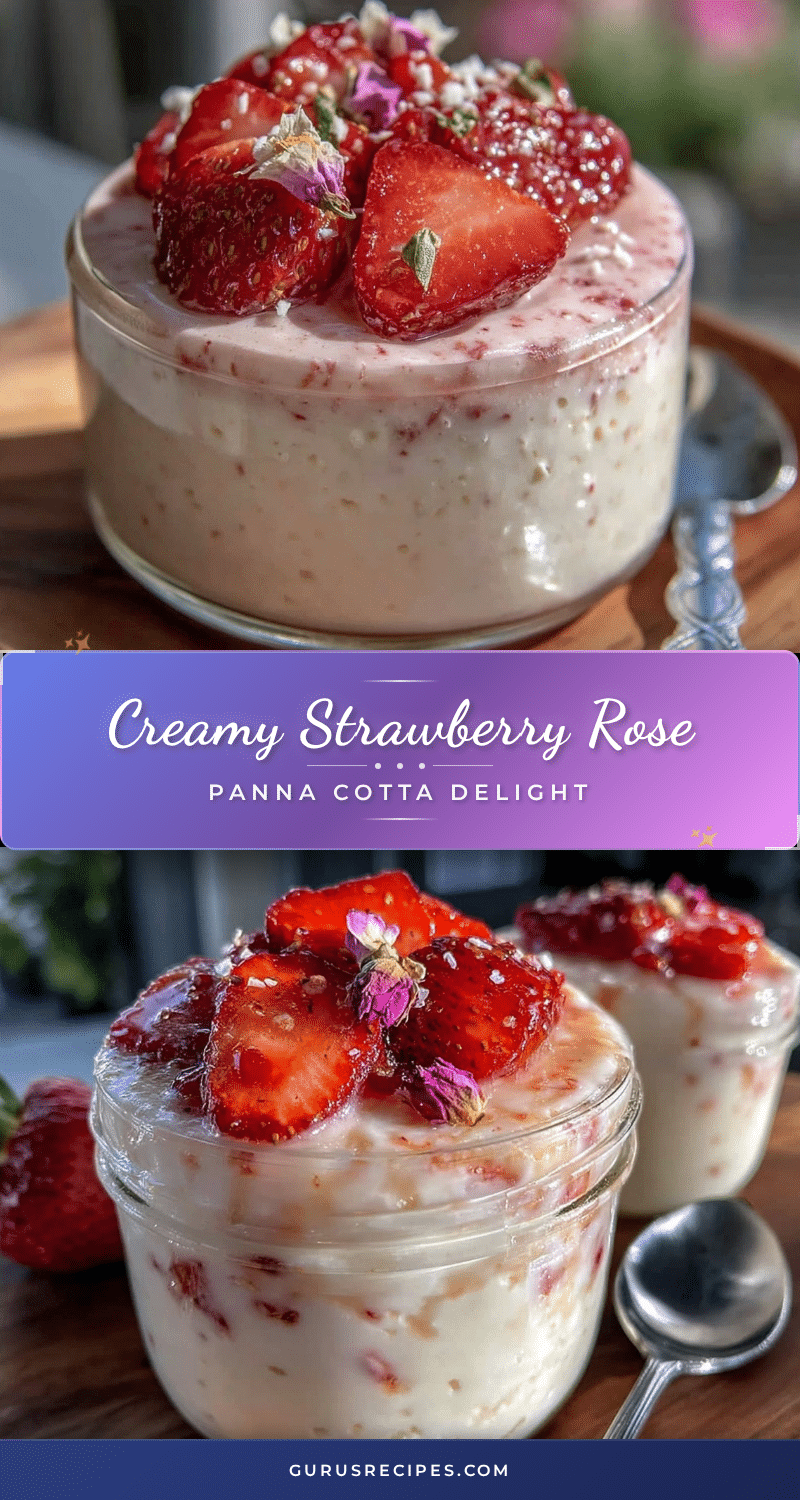 strawberry rose panna cotta recipe