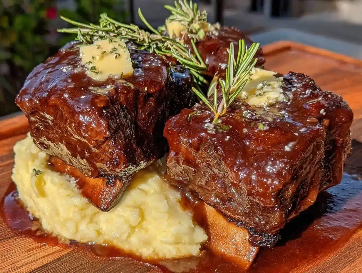 tender red wine braised short ribs for two preparation steps