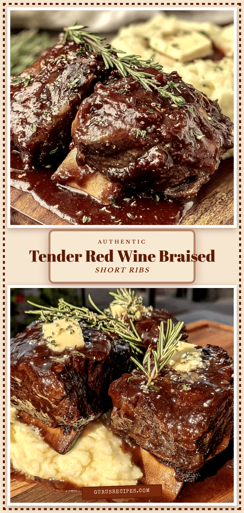 tender red wine braised short ribs for two recipe