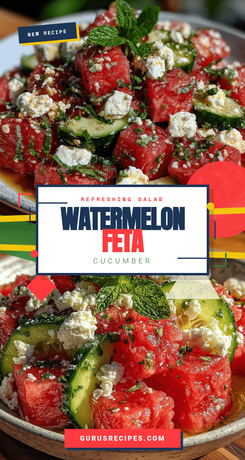 watermelon feta cucumber salad recipe