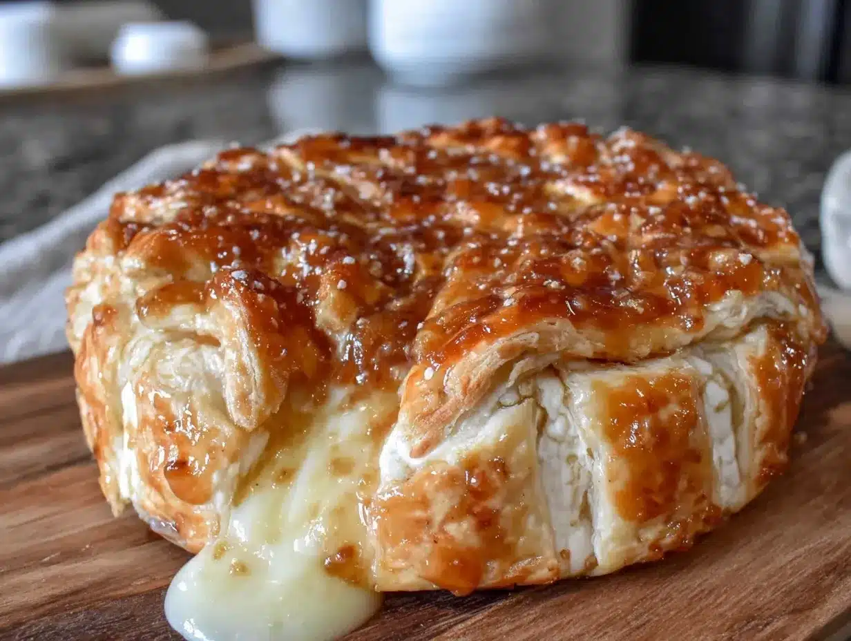 baked brie in puff pastry preparation steps