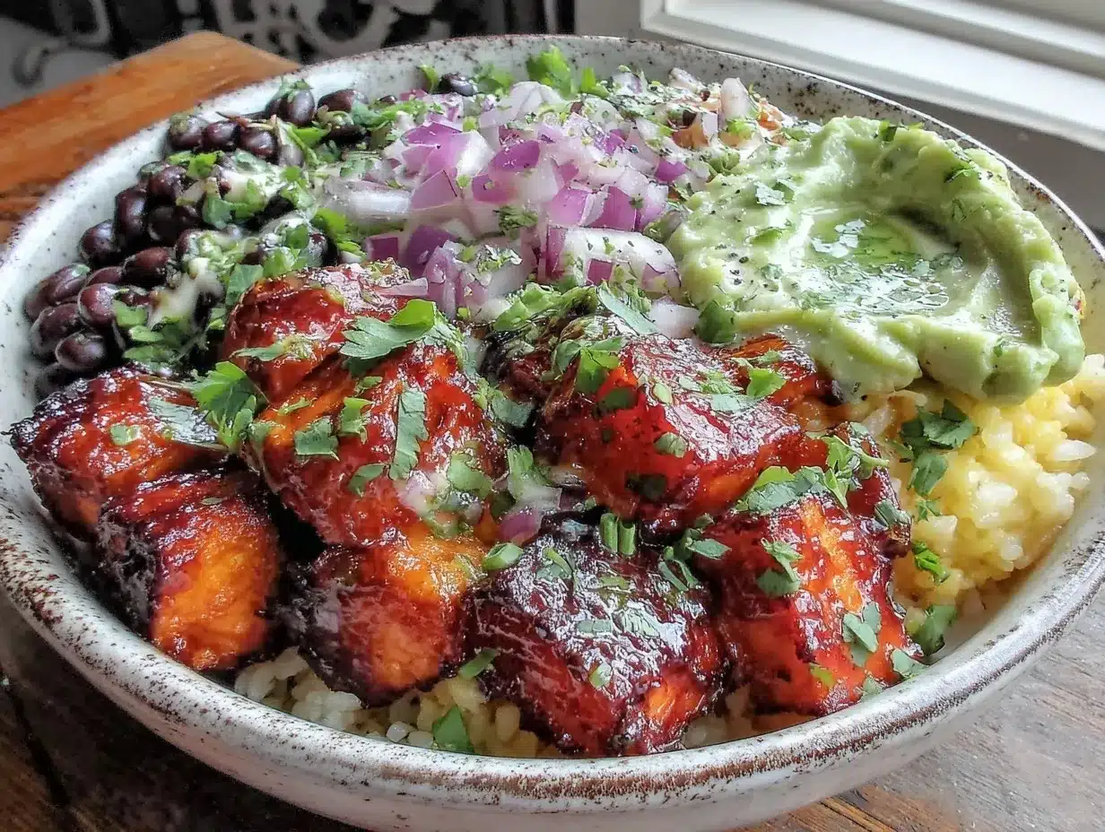 baked sweet potato black bean burrito bowls preparation steps