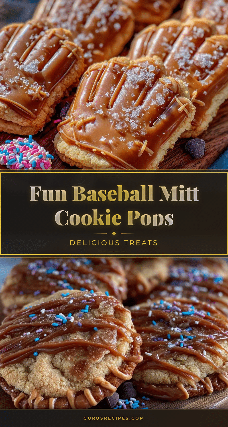 baseball mitt-shaped cookie pops recipe