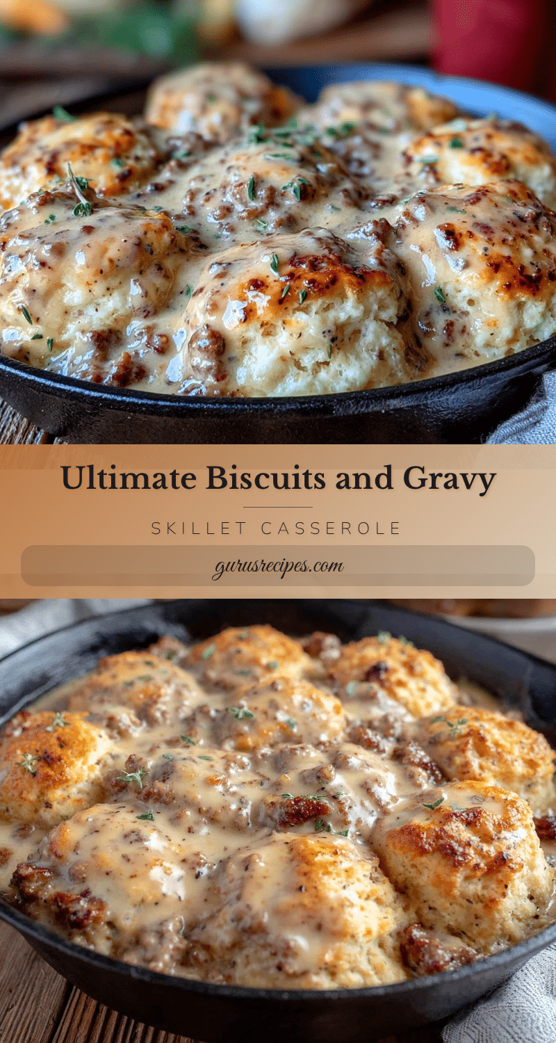 biscuits and gravy skillet casserole recipe