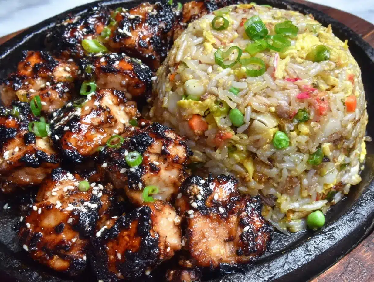 blackstone hibachi chicken and fried rice preparation steps