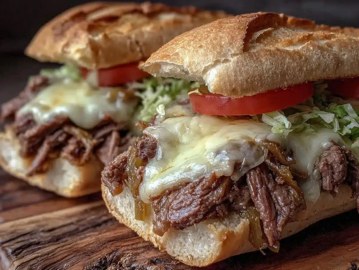 Blackstone Philly cheesesteak sandwich preparation steps