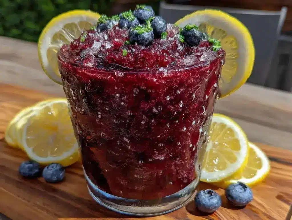 blueberry lemonade slushie - featured image