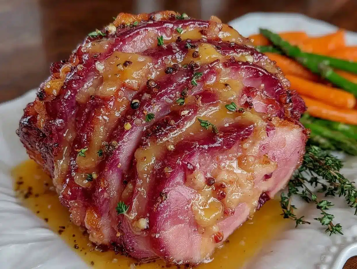 brown sugar Dijon glazed Easter ham preparation steps