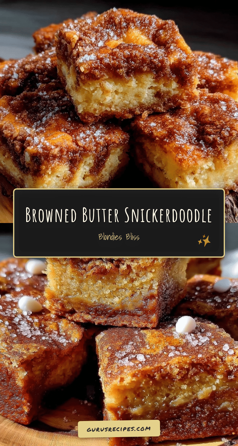 browned butter snickerdoodle blondies recipe