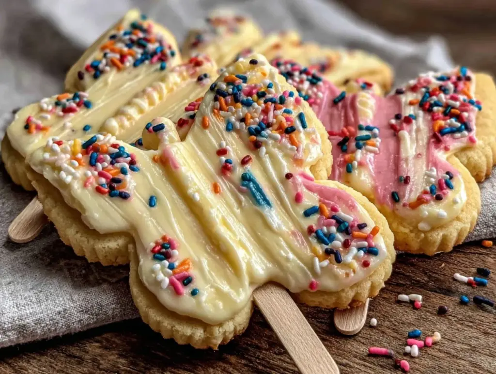 butterfly sugar cookie pops - featured image