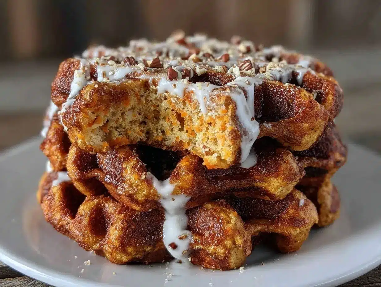 carrot cake waffles preparation steps