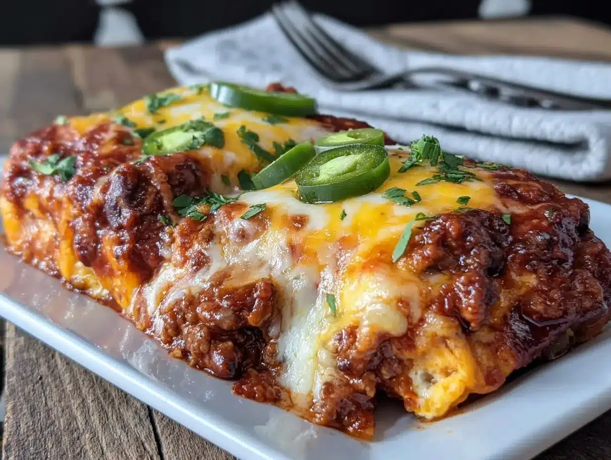 cheesy beef enchilada bake preparation steps