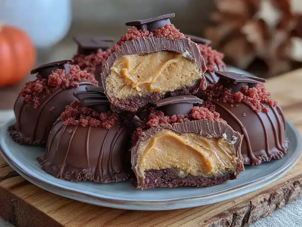 Chocolate Peanut Butter Graduation Hat Truffles - featured image