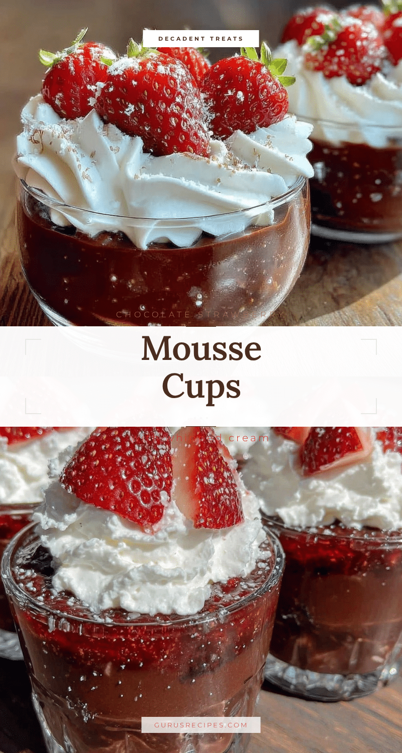 chocolate strawberry mousse cups recipe