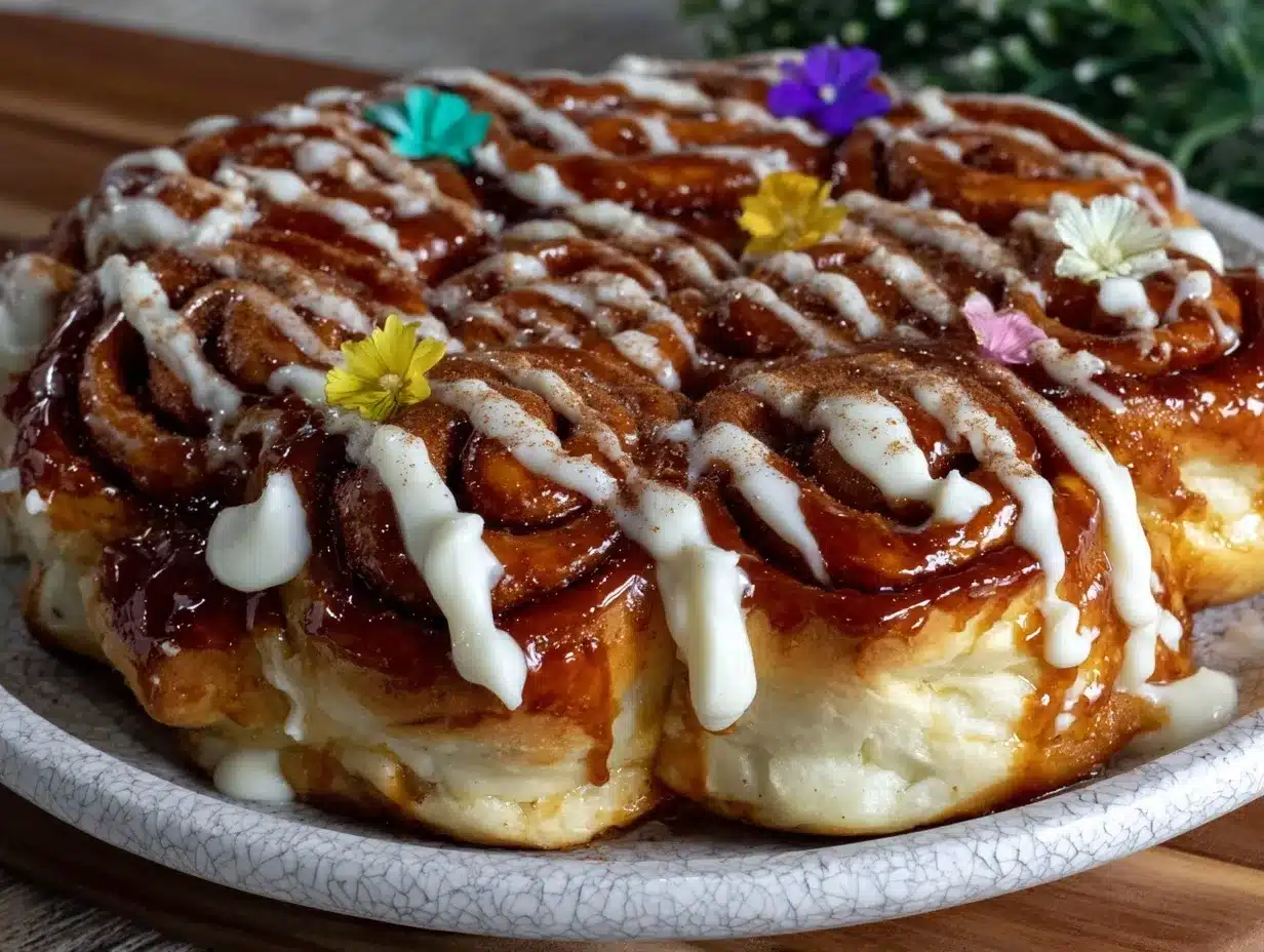 cinnamon roll wreath preparation steps