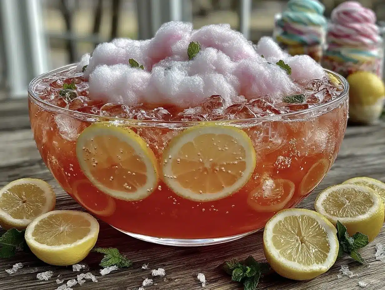 cotton candy lemonade punch preparation steps
