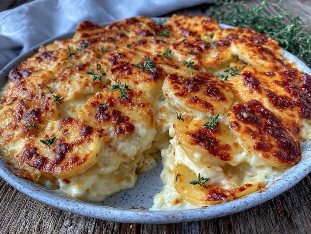 creamy au gratin potatoes - featured image