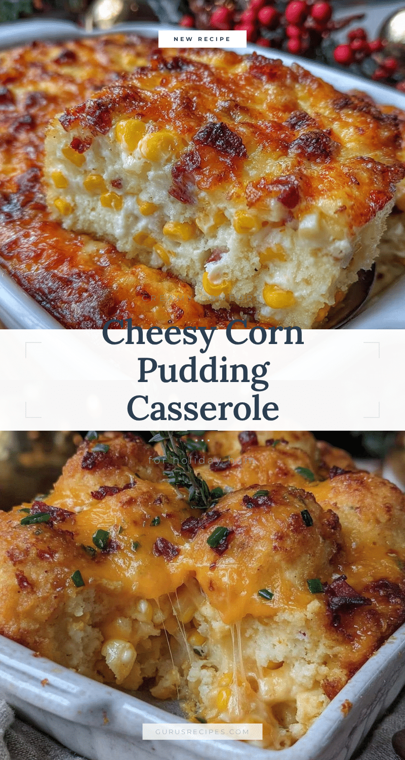 creamy cheesy corn pudding casserole recipe