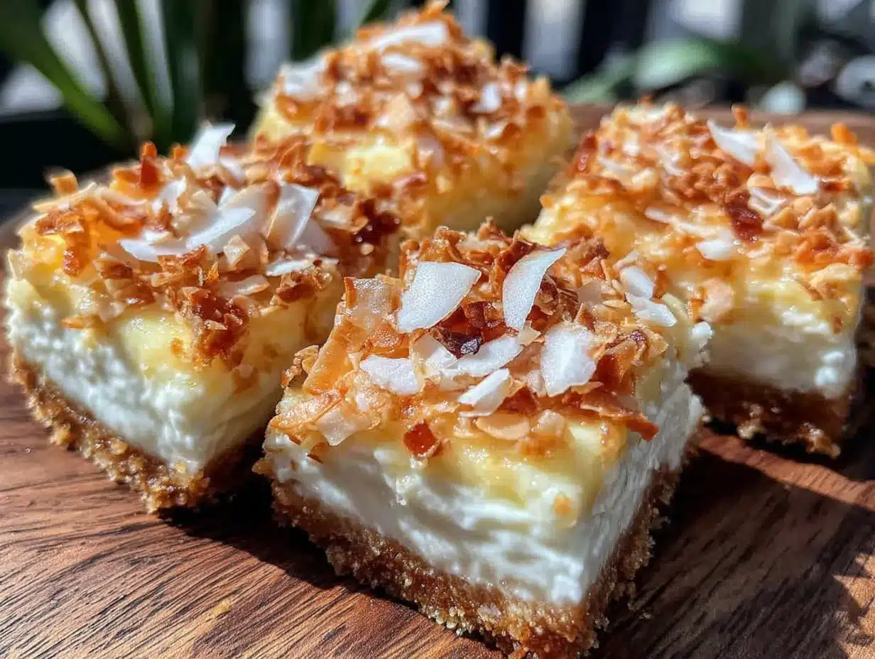 creamy coconut cream pie bars preparation steps