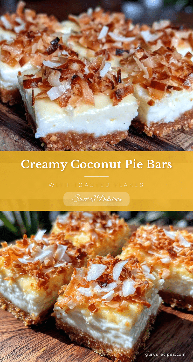 creamy coconut cream pie bars recipe