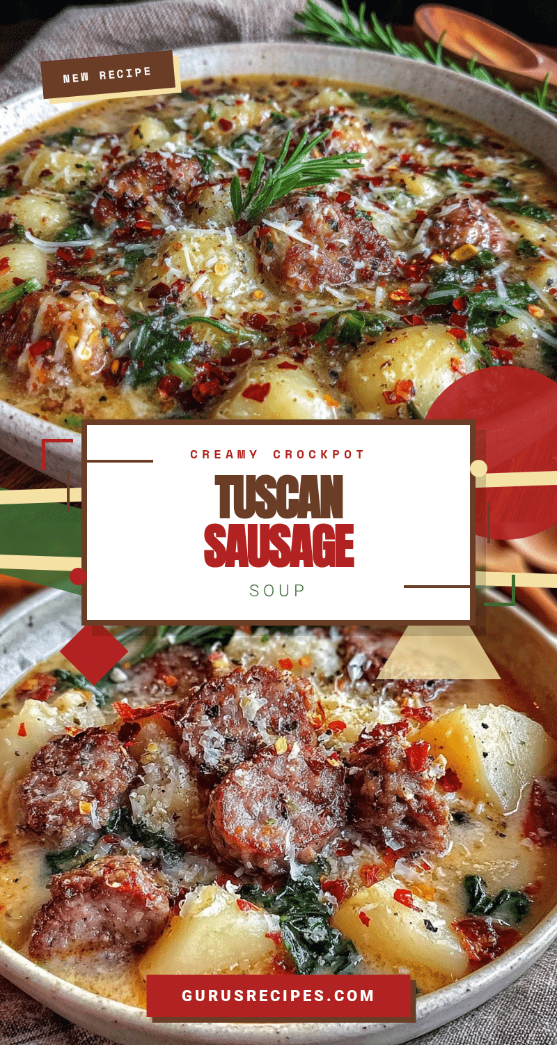 creamy crockpot tuscan sausage and potato soup recipe