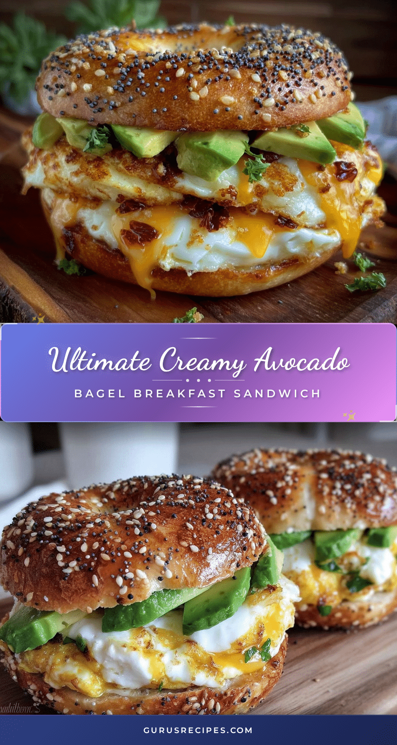 creamy everything bagel breakfast sandwich with avocado recipe