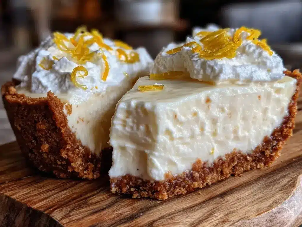 creamy frozen lemonade pie - featured image